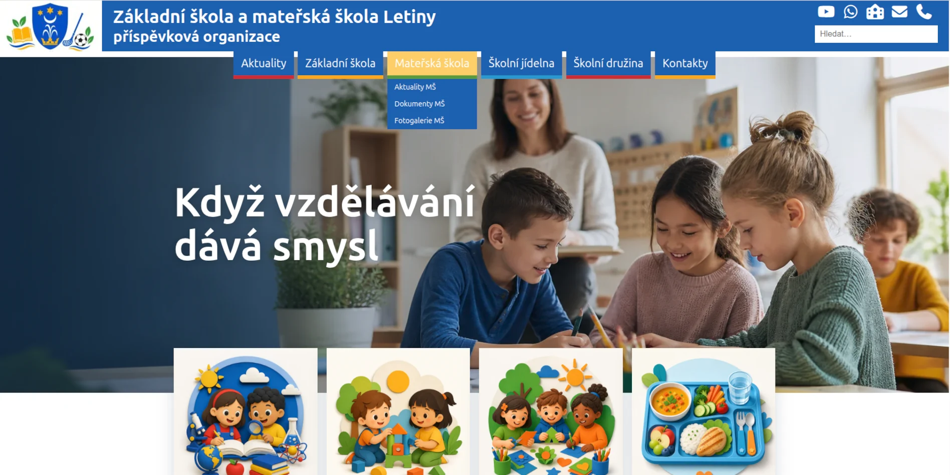 Web základní a mateřské školy v Letinech